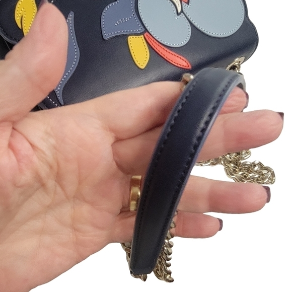 Rare Kate Spade NY Blazer Blue Floral Mini Emelyn Briar Lane Leather Bag NWOT - Picture 5 of 10